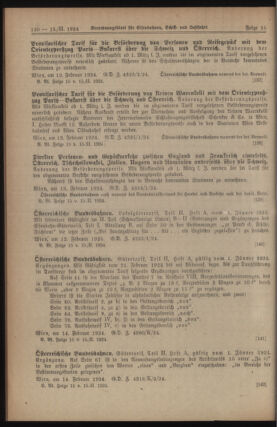 Verordnungs-Blatt für Eisenbahnen und Schiffahrt: Veröffentlichungen in Tarif- und Transport-Angelegenheiten 19240215 Seite: 2