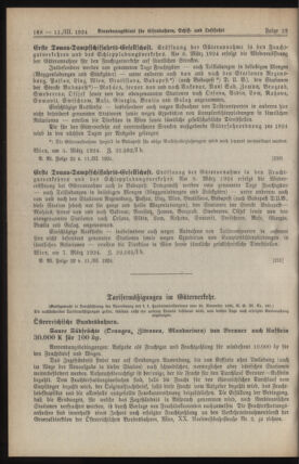 Verordnungs-Blatt für Eisenbahnen und Schiffahrt: Veröffentlichungen in Tarif- und Transport-Angelegenheiten 19240311 Seite: 6