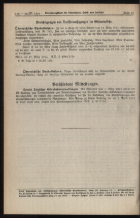 Verordnungs-Blatt für Eisenbahnen und Schiffahrt: Veröffentlichungen in Tarif- und Transport-Angelegenheiten 19240328 Seite: 10