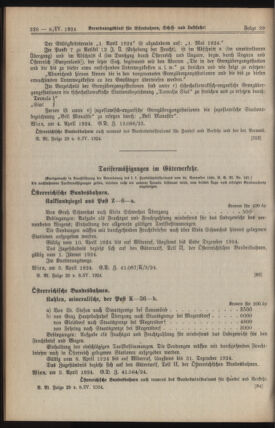 Verordnungs-Blatt für Eisenbahnen und Schiffahrt: Veröffentlichungen in Tarif- und Transport-Angelegenheiten 19240408 Seite: 4