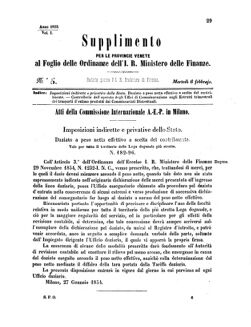 Verordnungsblatt für den Dienstbereich des K.K. Finanzministeriums für die im Reichsrate Vertretenen Königreiche und Länder 18550206 Seite: 1