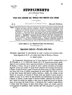 Verordnungsblatt für den Dienstbereich des K.K. Finanzministeriums für die im Reichsrate Vertretenen Königreiche und Länder 18560213 Seite: 1