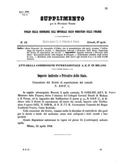 Verordnungsblatt für den Dienstbereich des K.K. Finanzministeriums für die im Reichsrate Vertretenen Königreiche und Länder 18560417 Seite: 1