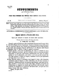 Verordnungsblatt für den Dienstbereich des K.K. Finanzministeriums für die im Reichsrate Vertretenen Königreiche und Länder 18560419 Seite: 1