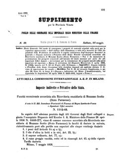 Verordnungsblatt für den Dienstbereich des K.K. Finanzministeriums für die im Reichsrate Vertretenen Königreiche und Länder 18560524 Seite: 1