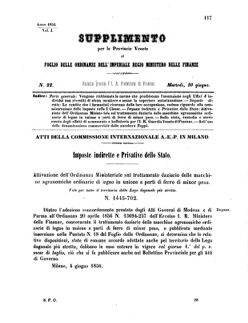 Verordnungsblatt für den Dienstbereich des K.K. Finanzministeriums für die im Reichsrate Vertretenen Königreiche und Länder 18560610 Seite: 1