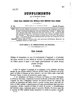 Verordnungsblatt für den Dienstbereich des K.K. Finanzministeriums für die im Reichsrate Vertretenen Königreiche und Länder 18570831 Seite: 1