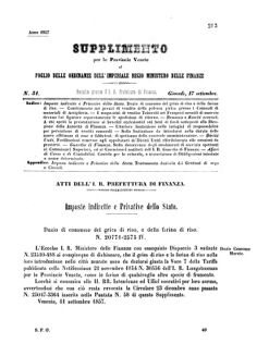 Verordnungsblatt für den Dienstbereich des K.K. Finanzministeriums für die im Reichsrate Vertretenen Königreiche und Länder 18570917 Seite: 1