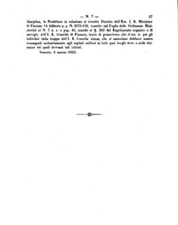 Verordnungsblatt für den Dienstbereich des K.K. Finanzministeriums für die im Reichsrate Vertretenen Königreiche und Länder 18580315 Seite: 7