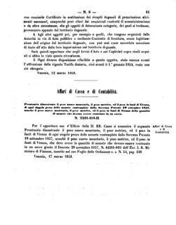 Verordnungsblatt für den Dienstbereich des K.K. Finanzministeriums für die im Reichsrate Vertretenen Königreiche und Länder 18580321 Seite: 3