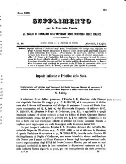 Verordnungsblatt für den Dienstbereich des K.K. Finanzministeriums für die im Reichsrate Vertretenen Königreiche und Länder 18580707 Seite: 1