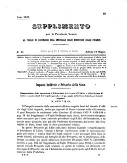 Verordnungsblatt für den Dienstbereich des K.K. Finanzministeriums für die im Reichsrate Vertretenen Königreiche und Länder 18590514 Seite: 1