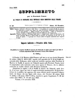 Verordnungsblatt für den Dienstbereich des K.K. Finanzministeriums für die im Reichsrate Vertretenen Königreiche und Länder 18591112 Seite: 1