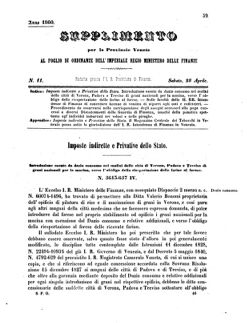 Verordnungsblatt für den Dienstbereich des K.K. Finanzministeriums für die im Reichsrate Vertretenen Königreiche und Länder 18600428 Seite: 1