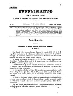 Verordnungsblatt für den Dienstbereich des K.K. Finanzministeriums für die im Reichsrate Vertretenen Königreiche und Länder 18600526 Seite: 1