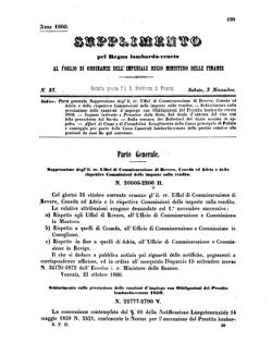 Verordnungsblatt für den Dienstbereich des K.K. Finanzministeriums für die im Reichsrate Vertretenen Königreiche und Länder 18601103 Seite: 1