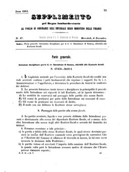 Verordnungsblatt für den Dienstbereich des K.K. Finanzministeriums für die im Reichsrate Vertretenen Königreiche und Länder 18611106 Seite: 1