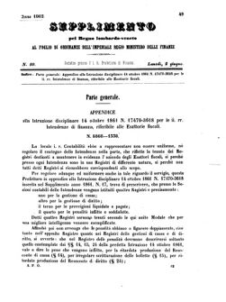 Verordnungsblatt für den Dienstbereich des K.K. Finanzministeriums für die im Reichsrate Vertretenen Königreiche und Länder 18620602 Seite: 1