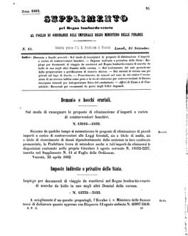 Verordnungsblatt für den Dienstbereich des K.K. Finanzministeriums für die im Reichsrate Vertretenen Königreiche und Länder 18620915 Seite: 1