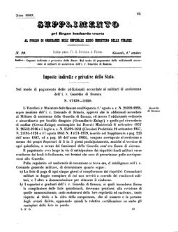 Verordnungsblatt für den Dienstbereich des K.K. Finanzministeriums für die im Reichsrate Vertretenen Königreiche und Länder 18631001 Seite: 1