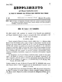 Verordnungsblatt für den Dienstbereich des K.K. Finanzministeriums für die im Reichsrate Vertretenen Königreiche und Länder 18631110 Seite: 1