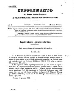 Verordnungsblatt für den Dienstbereich des K.K. Finanzministeriums für die im Reichsrate Vertretenen Königreiche und Länder 18640301 Seite: 1