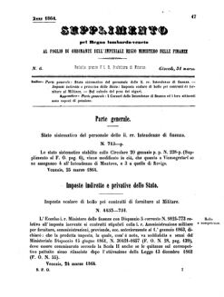 Verordnungsblatt für den Dienstbereich des K.K. Finanzministeriums für die im Reichsrate Vertretenen Königreiche und Länder 18640331 Seite: 1