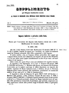 Verordnungsblatt für den Dienstbereich des K.K. Finanzministeriums für die im Reichsrate Vertretenen Königreiche und Länder 18640412 Seite: 1