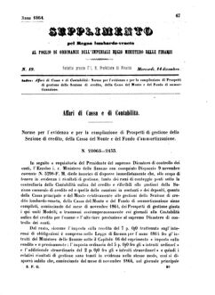 Verordnungsblatt für den Dienstbereich des K.K. Finanzministeriums für die im Reichsrate Vertretenen Königreiche und Länder 18641214 Seite: 1