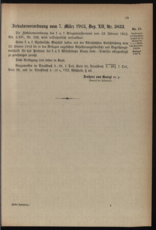 Verordnungsblatt für die k.k. Landwehr. Normalverordnungen 19150313 Seite: 5