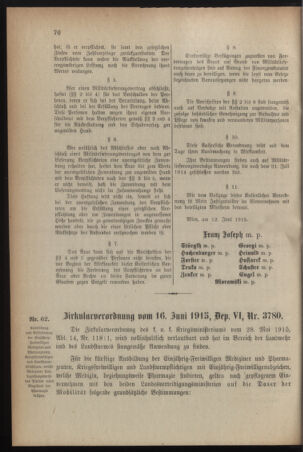 Verordnungsblatt für die k.k. Landwehr. Normalverordnungen 19150621 Seite: 2