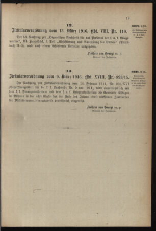 Verordnungsblatt für die k.k. Landwehr. Normalverordnungen 19160318 Seite: 3