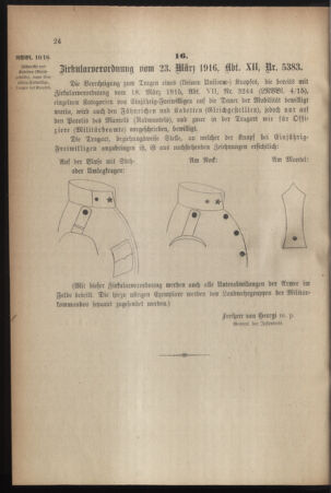 Verordnungsblatt für die k.k. Landwehr. Normalverordnungen 19160401 Seite: 2