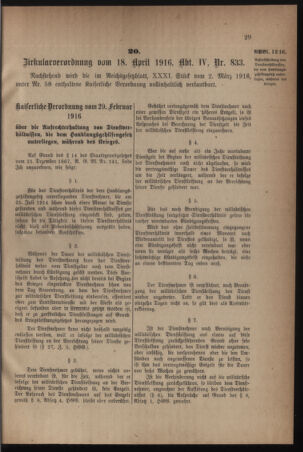 Verordnungsblatt für die k.k. Landwehr. Normalverordnungen 19160422 Seite: 3