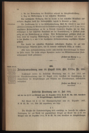 Verordnungsblatt für die k.k. Landwehr. Normalverordnungen 19160812 Seite: 2