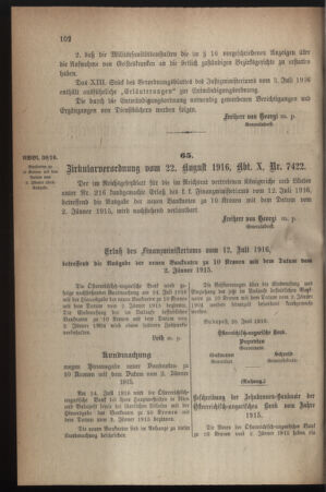 Verordnungsblatt für die k.k. Landwehr. Normalverordnungen 19160826 Seite: 2