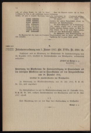 Verordnungsblatt für die k.k. Landwehr. Normalverordnungen 19170113 Seite: 8