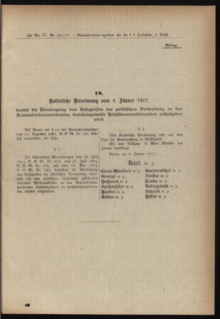 Verordnungsblatt für die k.k. Landwehr. Normalverordnungen 19170203 Seite: 9