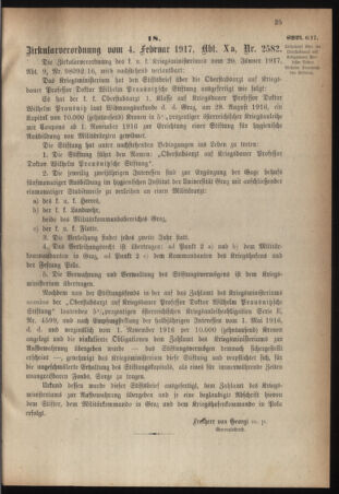 Verordnungsblatt für die k.k. Landwehr. Normalverordnungen 19170210 Seite: 3