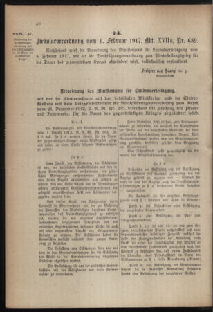 Verordnungsblatt für die k.k. Landwehr. Normalverordnungen 19170217 Seite: 14