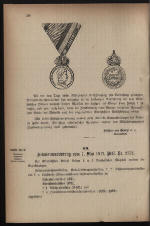 Verordnungsblatt für die k.k. Landwehr. Normalverordnungen 19170512 Seite: 2