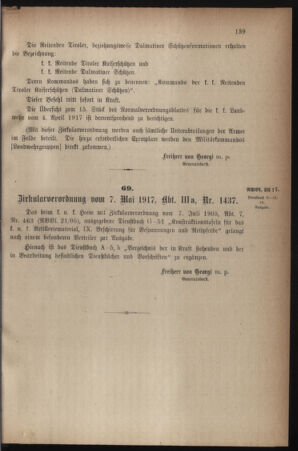 Verordnungsblatt für die k.k. Landwehr. Normalverordnungen 19170512 Seite: 3