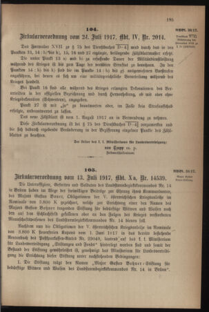 Verordnungsblatt für die k.k. Landwehr. Normalverordnungen 19170728 Seite: 5