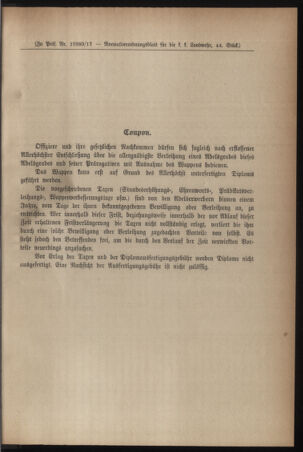 Verordnungsblatt für die k.k. Landwehr. Normalverordnungen 19170908 Seite: 11