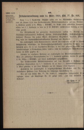 Verordnungsblatt für die k.k. Landwehr. Normalverordnungen 19180323 Seite: 2