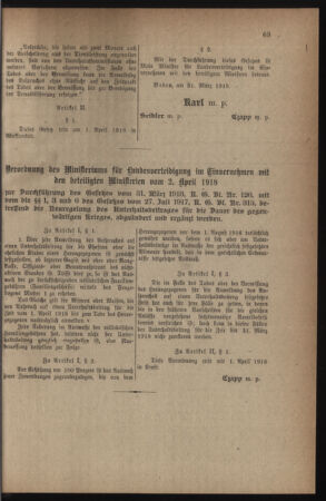 Verordnungsblatt für die k.k. Landwehr. Normalverordnungen 19180427 Seite: 3