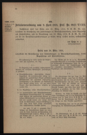 Verordnungsblatt für die k.k. Landwehr. Normalverordnungen 19180427 Seite: 6