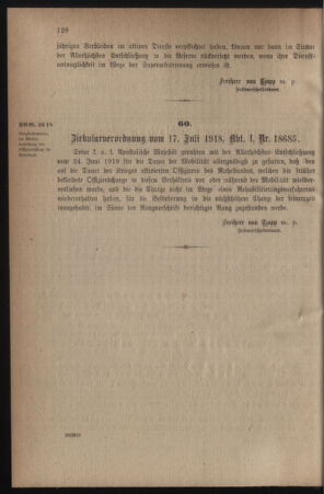 Verordnungsblatt für die k.k. Landwehr. Normalverordnungen 19180727 Seite: 2