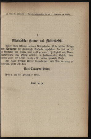 Verordnungsblatt für die k.k. Landwehr. Normalverordnungen 19180831 Seite: 5