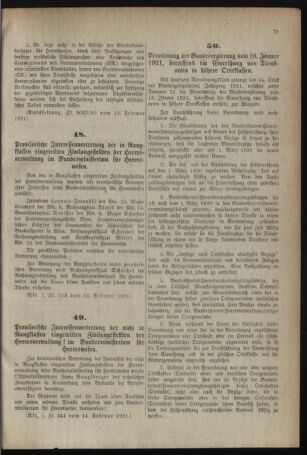 Verordnungsblatt für das deutschösterreichische Staatsamt für Heerwesen 19210219 Seite: 5